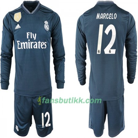 Fotballdrakt Real Madrid MARCELO 12 Barn Bortetrøye 2018-2019 Langermet